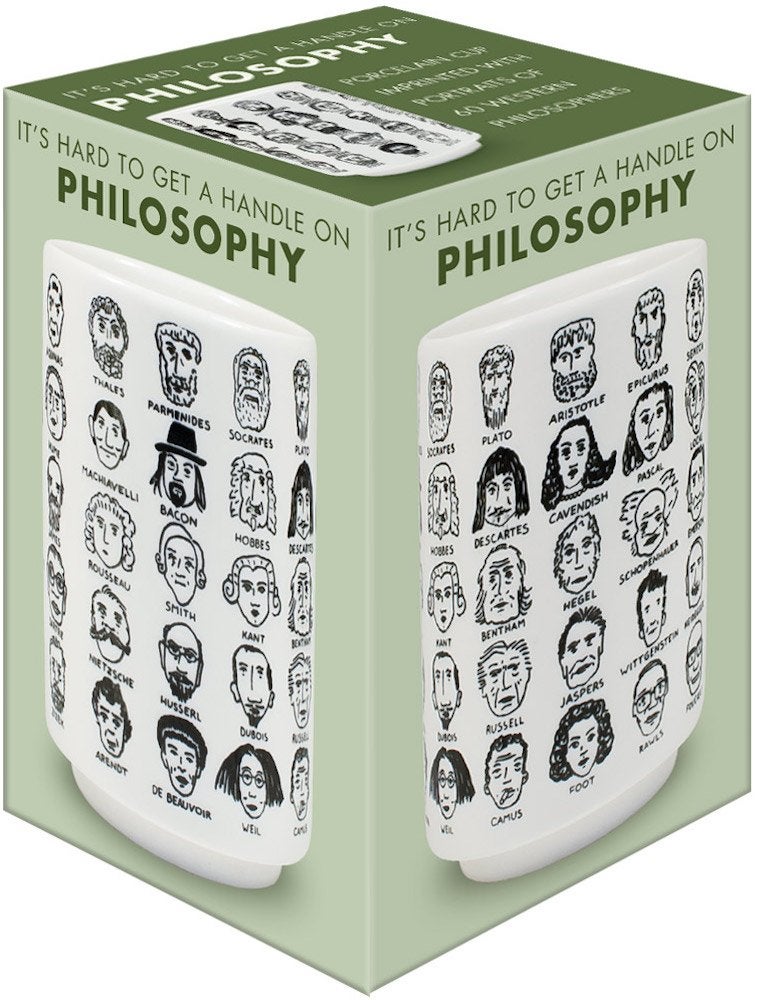 The Unemployed Philosophers Guild It's Hard to Get a Handle on Philosophy - Porcelain Handleless Tea Cup Featuring 60 Illustrated Portraits of Western Philosophers, Comes in Fun Box, 9 oz. - Image 5
